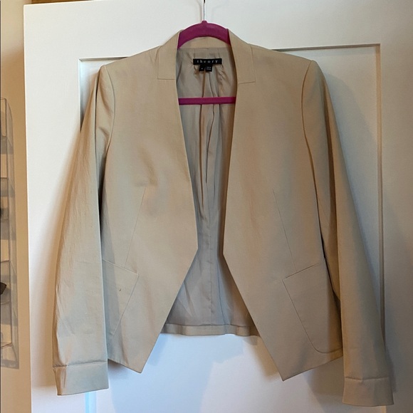 Theory Lanai Khaki Women's Blazer Size 4 - Picture 5 of 9